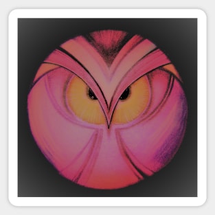 NEON ART DECO OWL..House of Harlequin Sticker